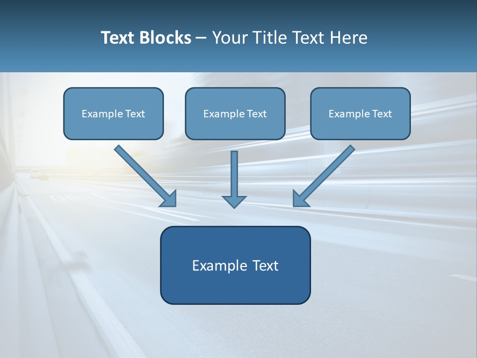 A Blurry Photo Of A Highway With Buildings In The Background PowerPoint Template