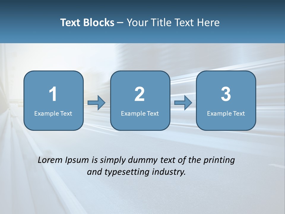 A Blurry Photo Of A Highway With Buildings In The Background PowerPoint Template