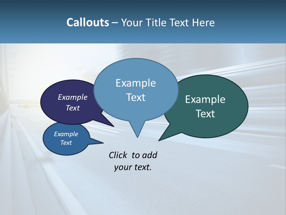 A Blurry Photo Of A Highway With Buildings In The Background PowerPoint Template