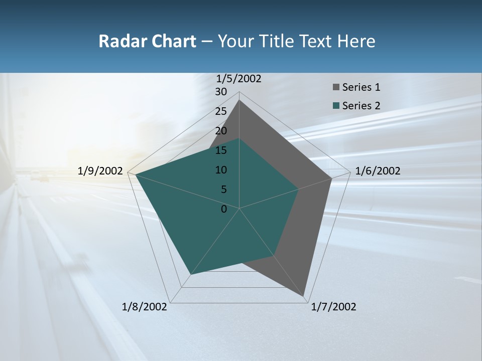 A Blurry Photo Of A Highway With Buildings In The Background PowerPoint Template