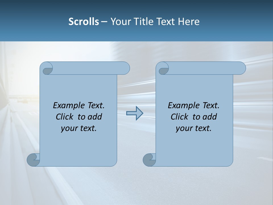 A Blurry Photo Of A Highway With Buildings In The Background PowerPoint Template