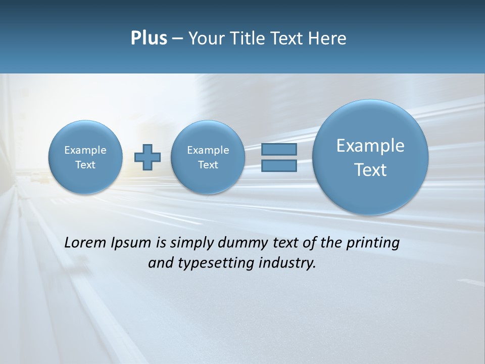 A Blurry Photo Of A Highway With Buildings In The Background PowerPoint Template