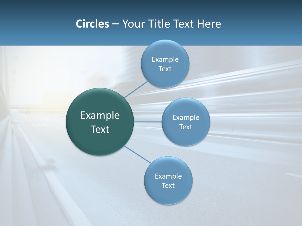 A Blurry Photo Of A Highway With Buildings In The Background PowerPoint Template