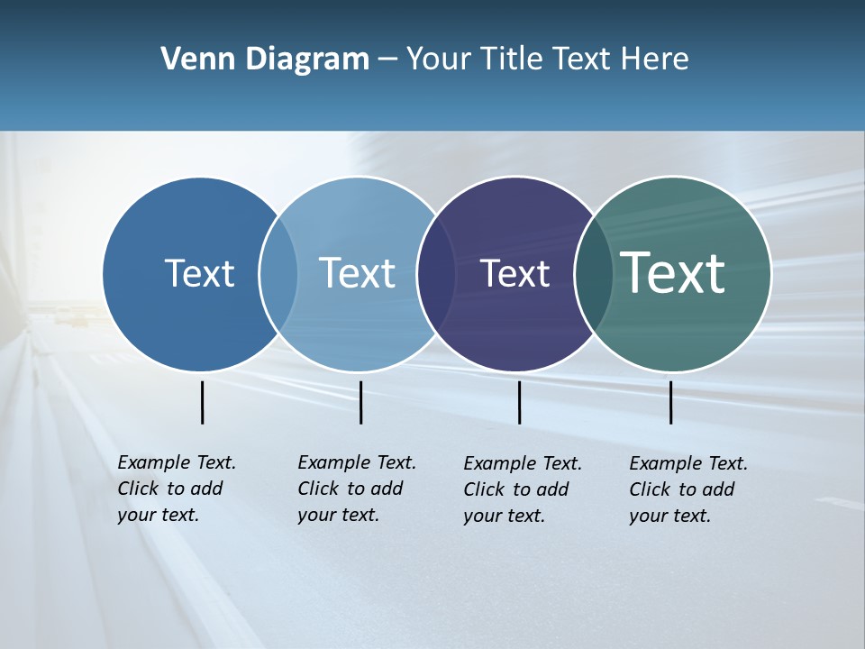 A Blurry Photo Of A Highway With Buildings In The Background PowerPoint Template