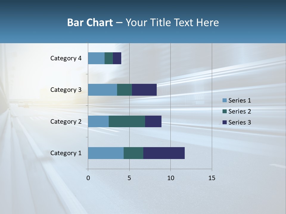 A Blurry Photo Of A Highway With Buildings In The Background PowerPoint Template