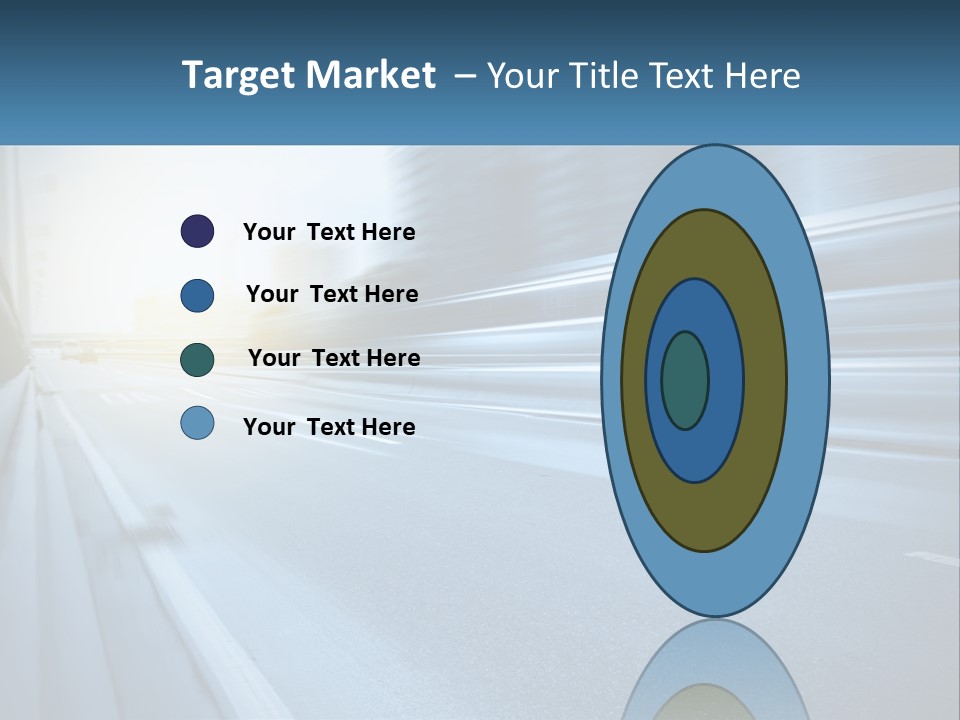 A Blurry Photo Of A Highway With Buildings In The Background PowerPoint Template