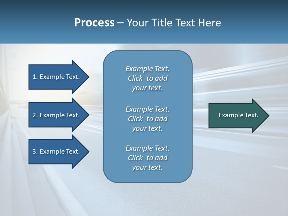A Blurry Photo Of A Highway With Buildings In The Background PowerPoint Template