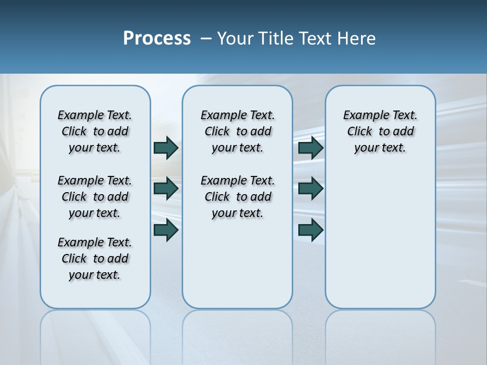 A Blurry Photo Of A Highway With Buildings In The Background PowerPoint Template