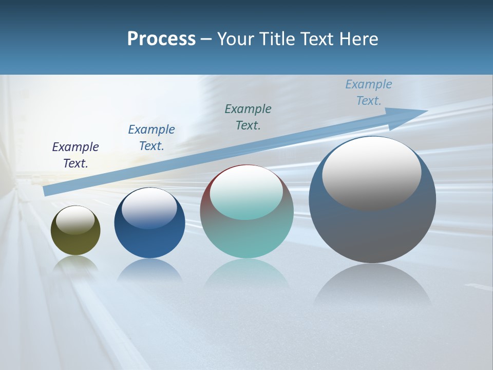 A Blurry Photo Of A Highway With Buildings In The Background PowerPoint Template