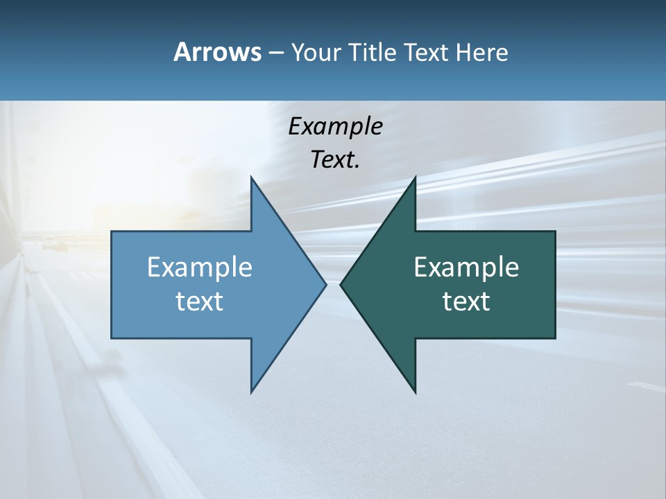 A Blurry Photo Of A Highway With Buildings In The Background PowerPoint Template