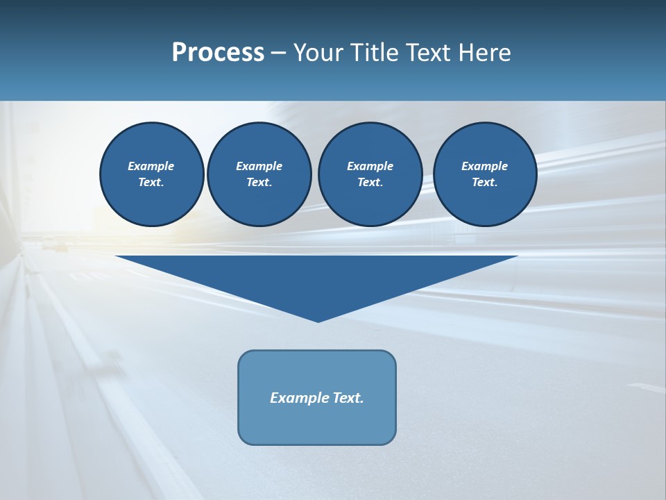 A Blurry Photo Of A Highway With Buildings In The Background PowerPoint Template