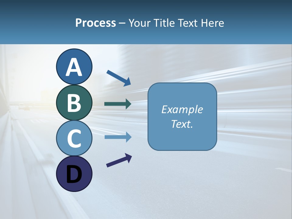 A Blurry Photo Of A Highway With Buildings In The Background PowerPoint Template
