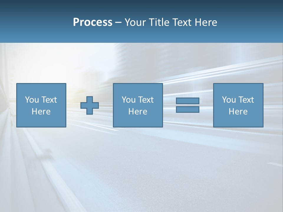 A Blurry Photo Of A Highway With Buildings In The Background PowerPoint Template