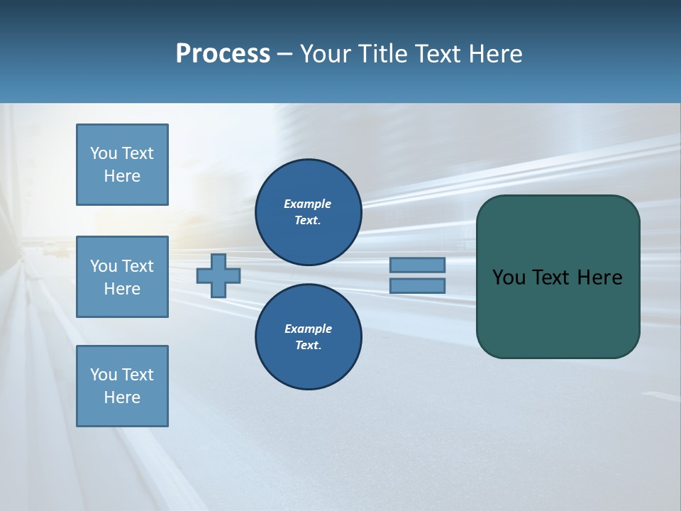 A Blurry Photo Of A Highway With Buildings In The Background PowerPoint Template