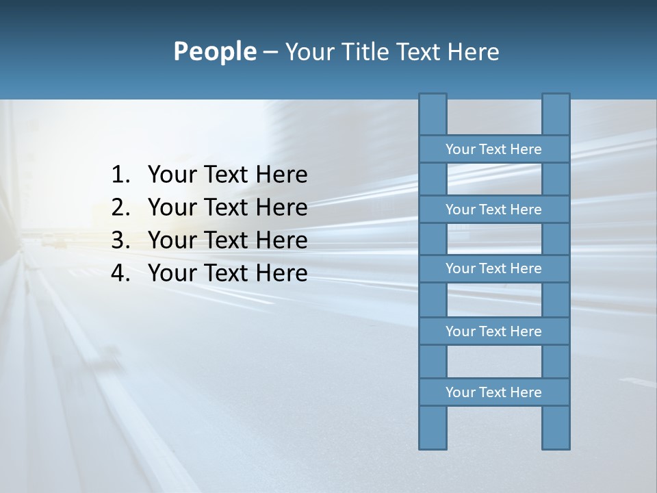 A Blurry Photo Of A Highway With Buildings In The Background PowerPoint Template