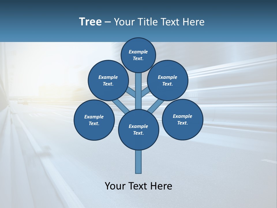 A Blurry Photo Of A Highway With Buildings In The Background PowerPoint Template