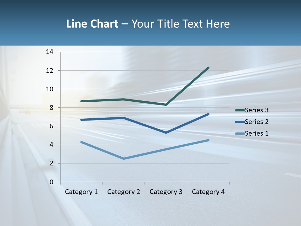 A Blurry Photo Of A Highway With Buildings In The Background PowerPoint Template