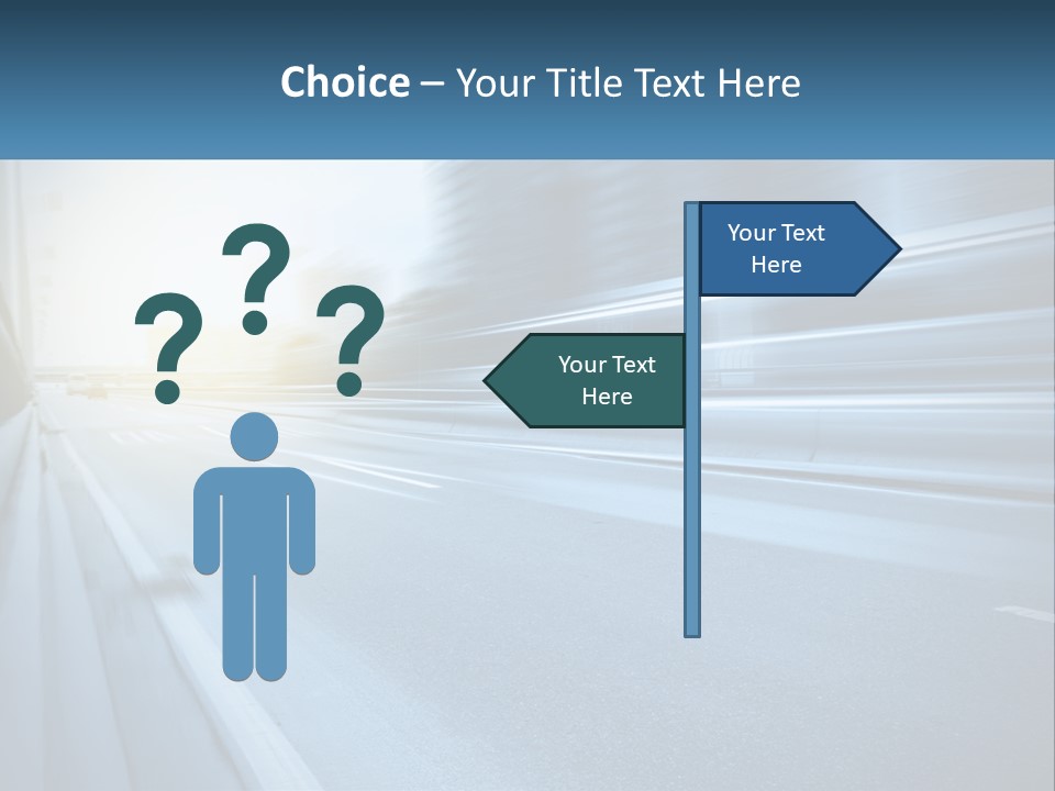 A Blurry Photo Of A Highway With Buildings In The Background PowerPoint Template