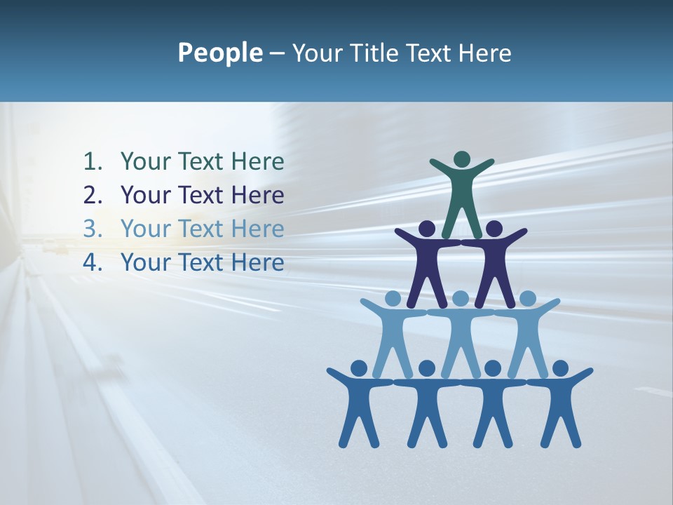 A Blurry Photo Of A Highway With Buildings In The Background PowerPoint Template