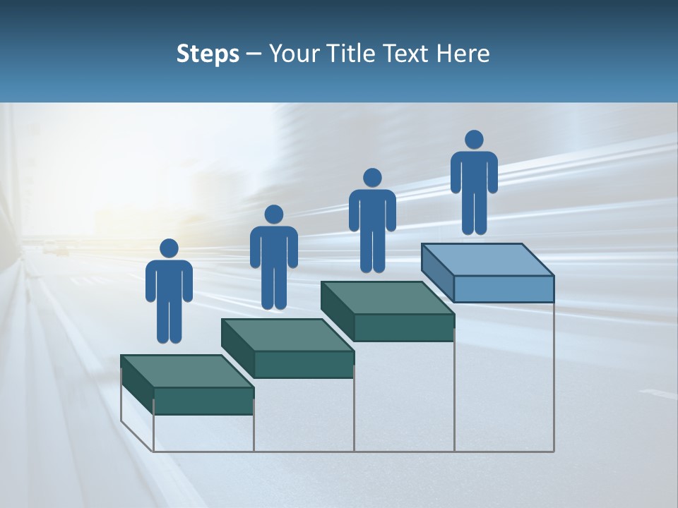 A Blurry Photo Of A Highway With Buildings In The Background PowerPoint Template