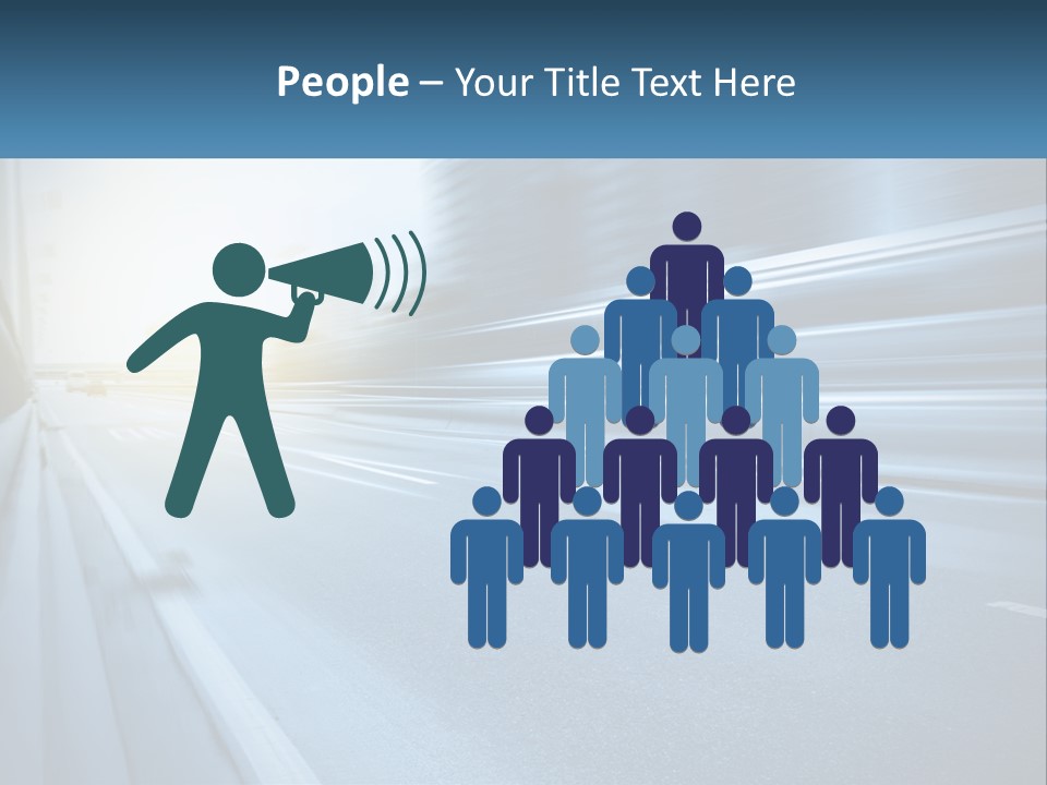 A Blurry Photo Of A Highway With Buildings In The Background PowerPoint Template