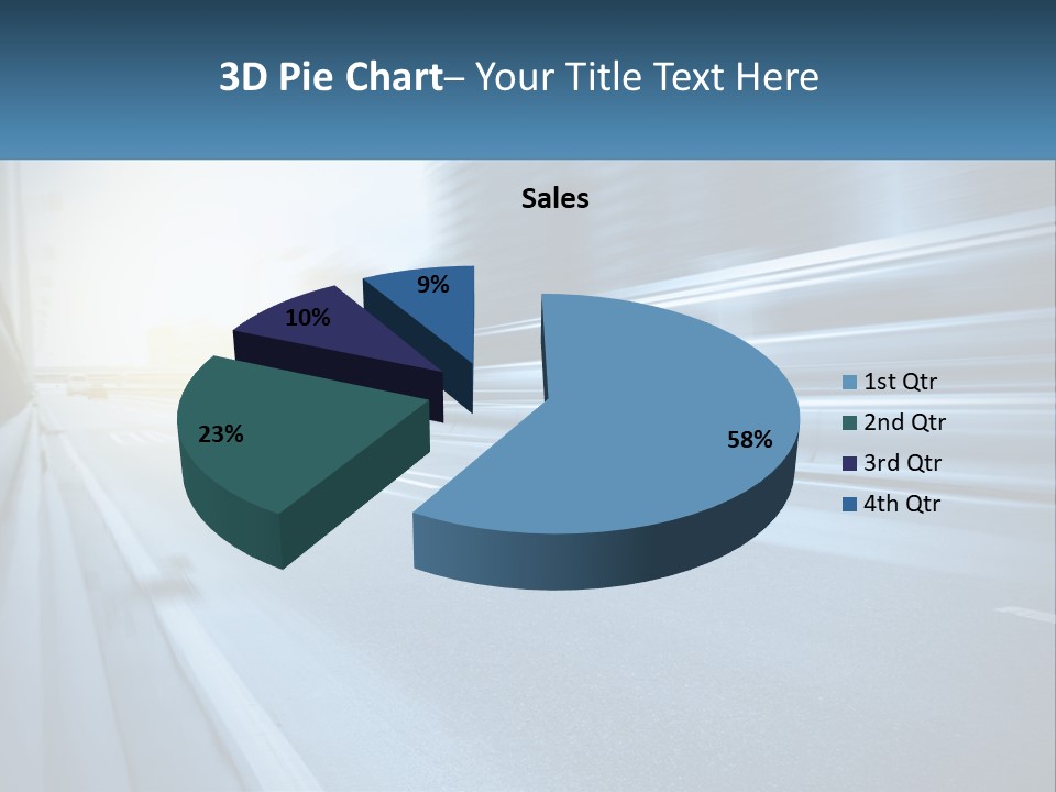 A Blurry Photo Of A Highway With Buildings In The Background PowerPoint Template