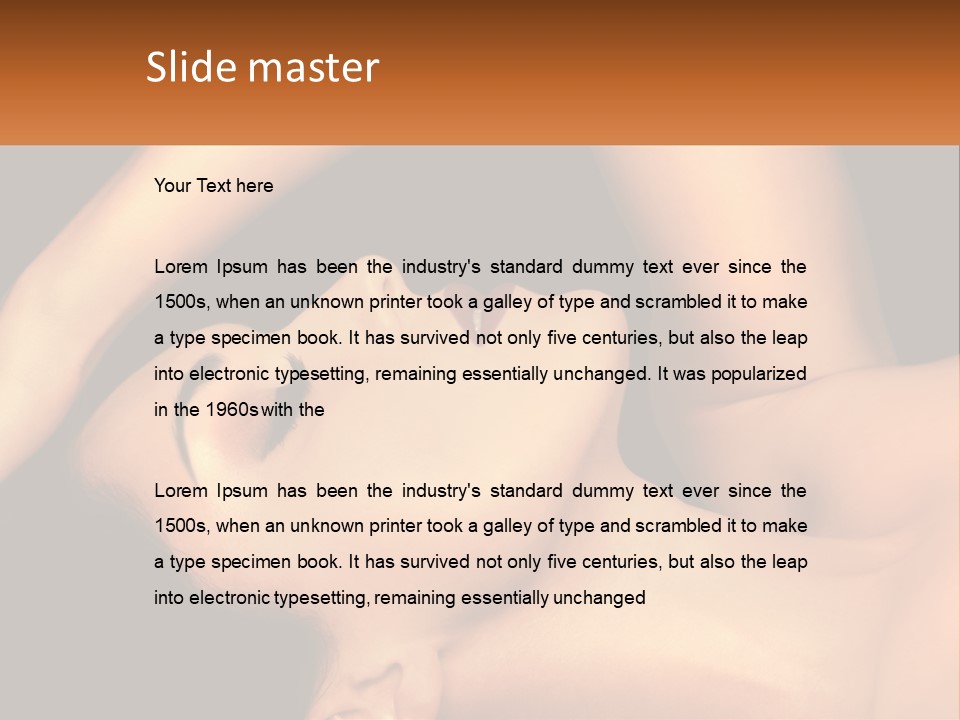 A Woman Laying Down With Her Eyes Closed PowerPoint Template