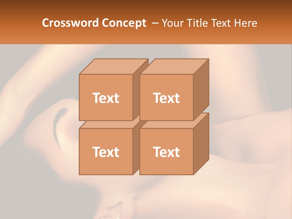 A Woman Laying Down With Her Eyes Closed PowerPoint Template