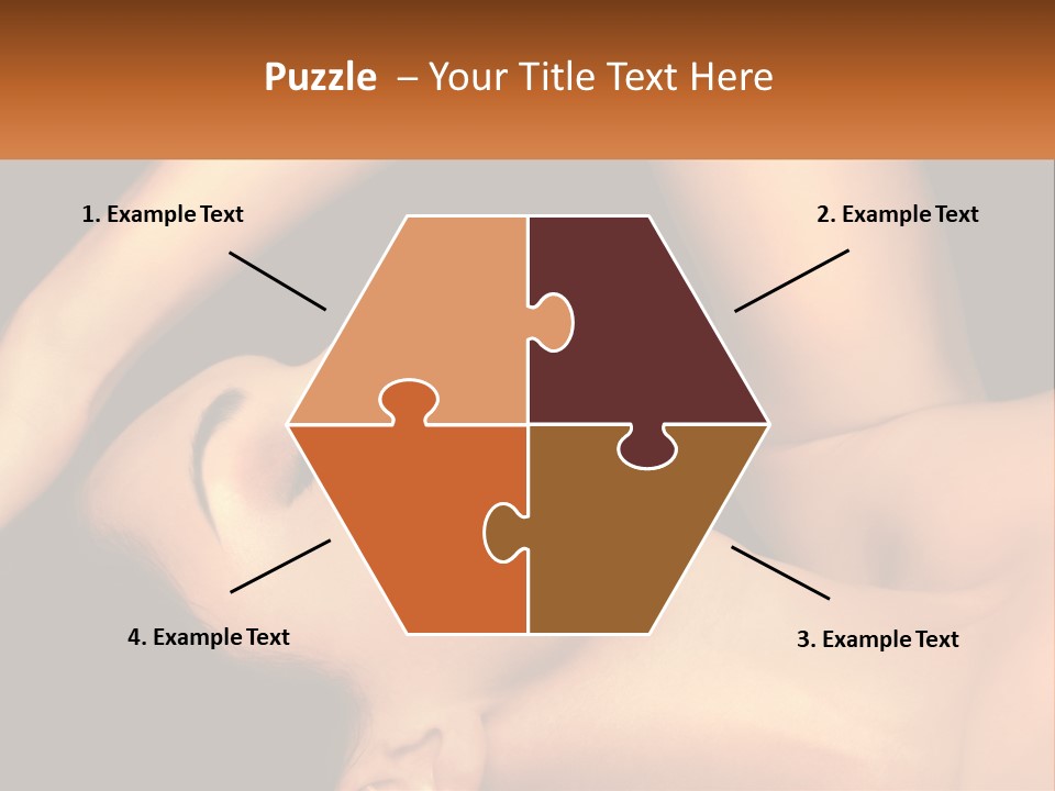 A Woman Laying Down With Her Eyes Closed PowerPoint Template