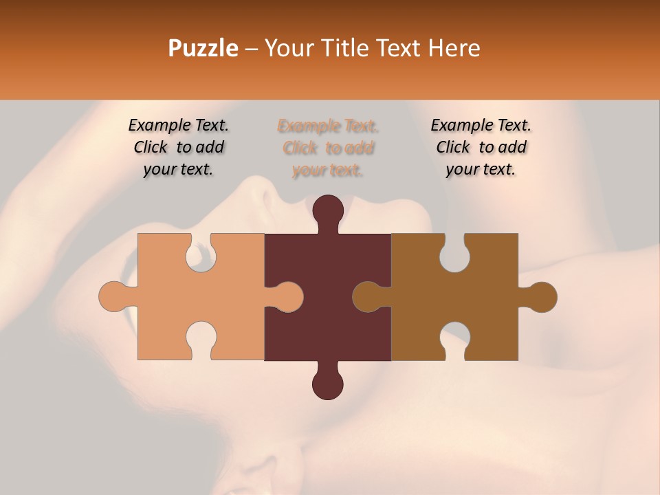 A Woman Laying Down With Her Eyes Closed PowerPoint Template