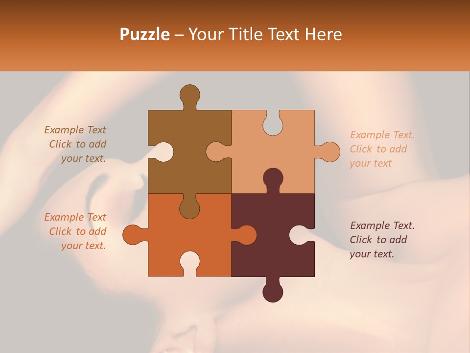 A Woman Laying Down With Her Eyes Closed PowerPoint Template