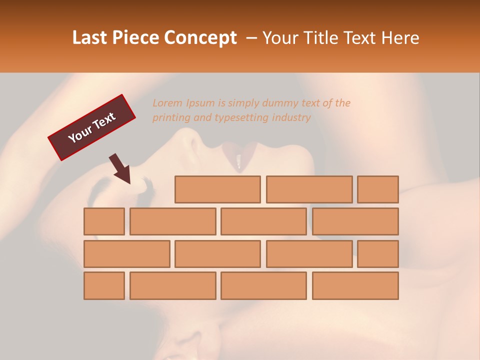 A Woman Laying Down With Her Eyes Closed PowerPoint Template