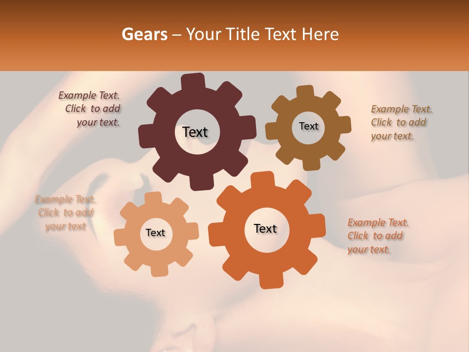 A Woman Laying Down With Her Eyes Closed PowerPoint Template