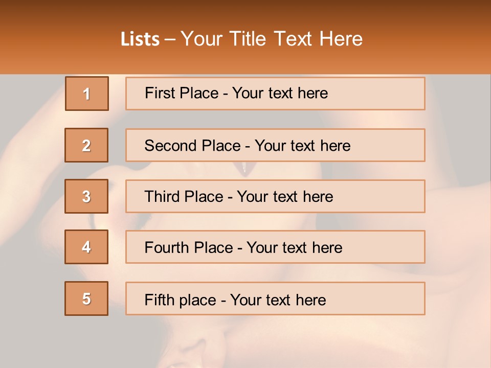 A Woman Laying Down With Her Eyes Closed PowerPoint Template