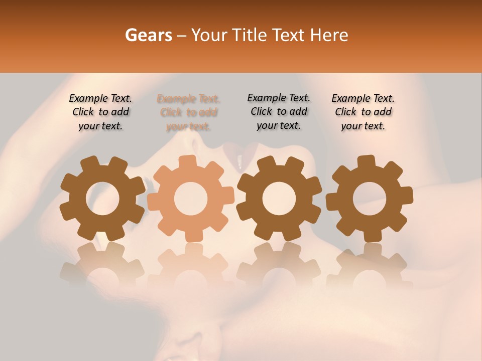 A Woman Laying Down With Her Eyes Closed PowerPoint Template