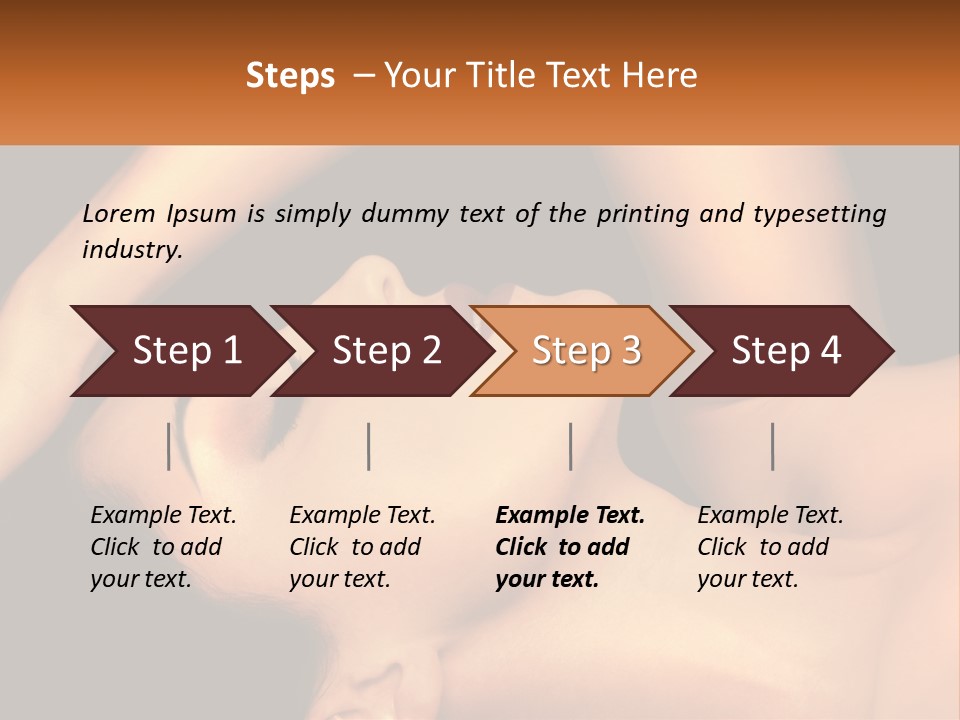 A Woman Laying Down With Her Eyes Closed PowerPoint Template