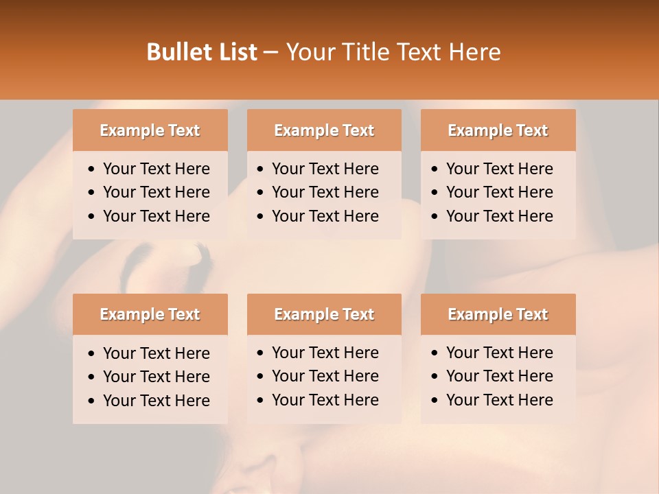 A Woman Laying Down With Her Eyes Closed PowerPoint Template