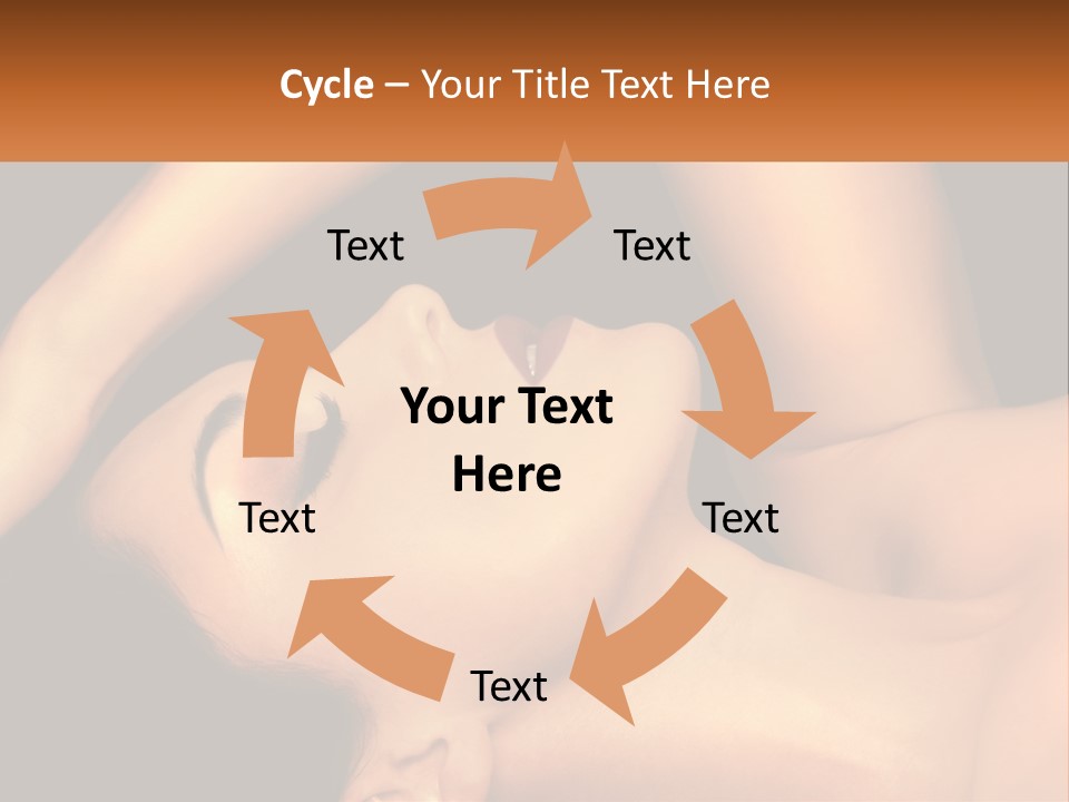 A Woman Laying Down With Her Eyes Closed PowerPoint Template