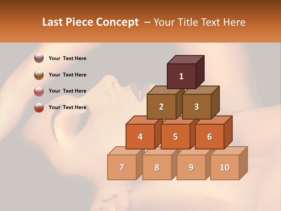 A Woman Laying Down With Her Eyes Closed PowerPoint Template