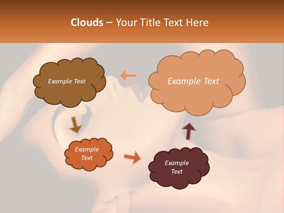 A Woman Laying Down With Her Eyes Closed PowerPoint Template