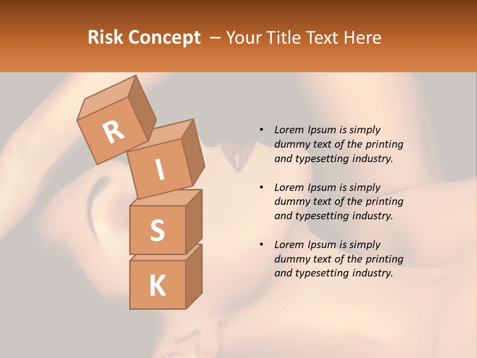 A Woman Laying Down With Her Eyes Closed PowerPoint Template