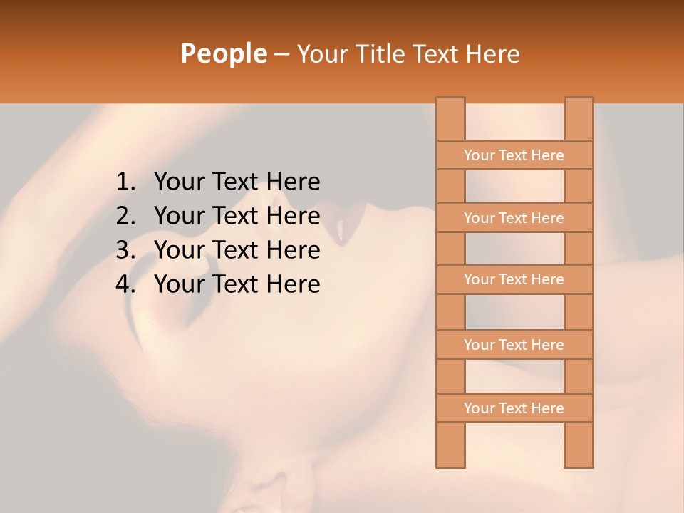 A Woman Laying Down With Her Eyes Closed PowerPoint Template