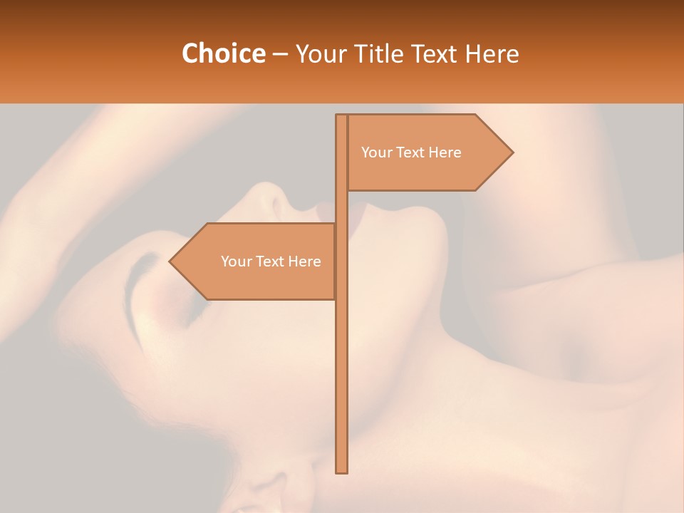 A Woman Laying Down With Her Eyes Closed PowerPoint Template