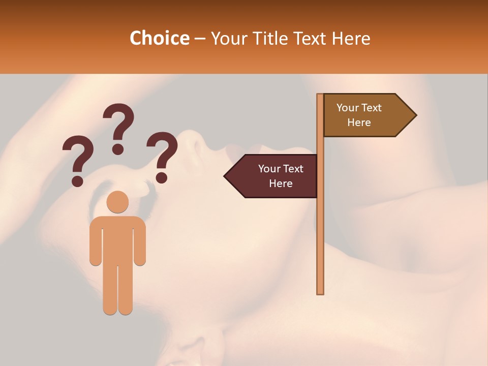 A Woman Laying Down With Her Eyes Closed PowerPoint Template