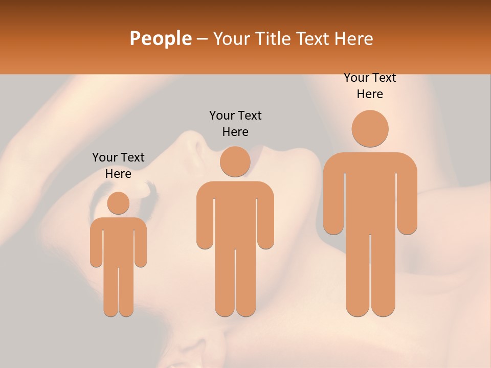 A Woman Laying Down With Her Eyes Closed PowerPoint Template