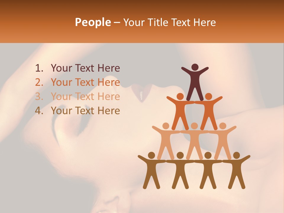 A Woman Laying Down With Her Eyes Closed PowerPoint Template