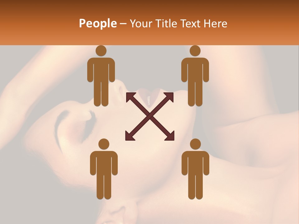 A Woman Laying Down With Her Eyes Closed PowerPoint Template