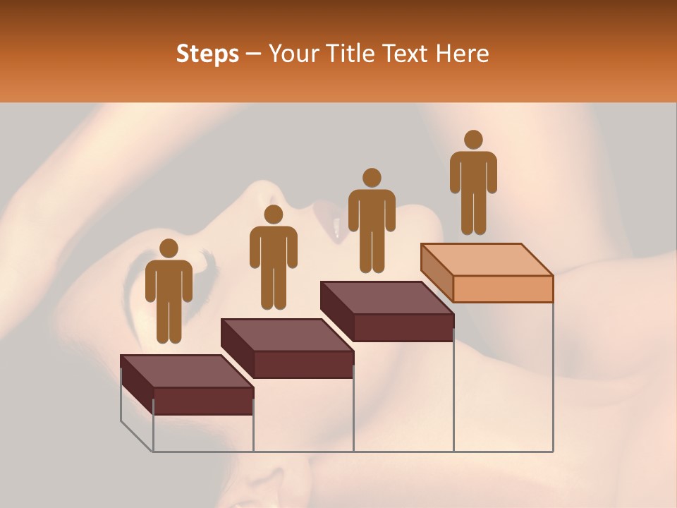 A Woman Laying Down With Her Eyes Closed PowerPoint Template