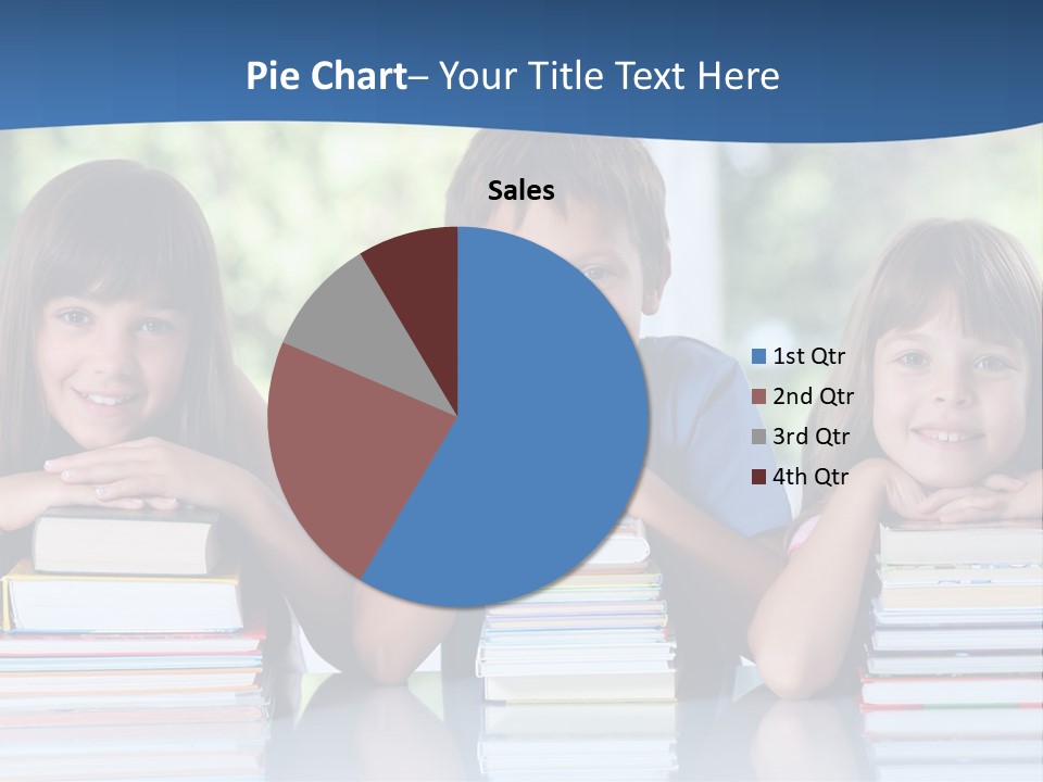 A Group Of Children Sitting At A Table With Books PowerPoint Template