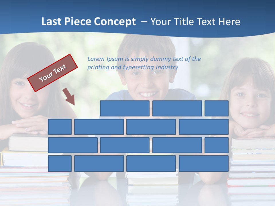 A Group Of Children Sitting At A Table With Books PowerPoint Template